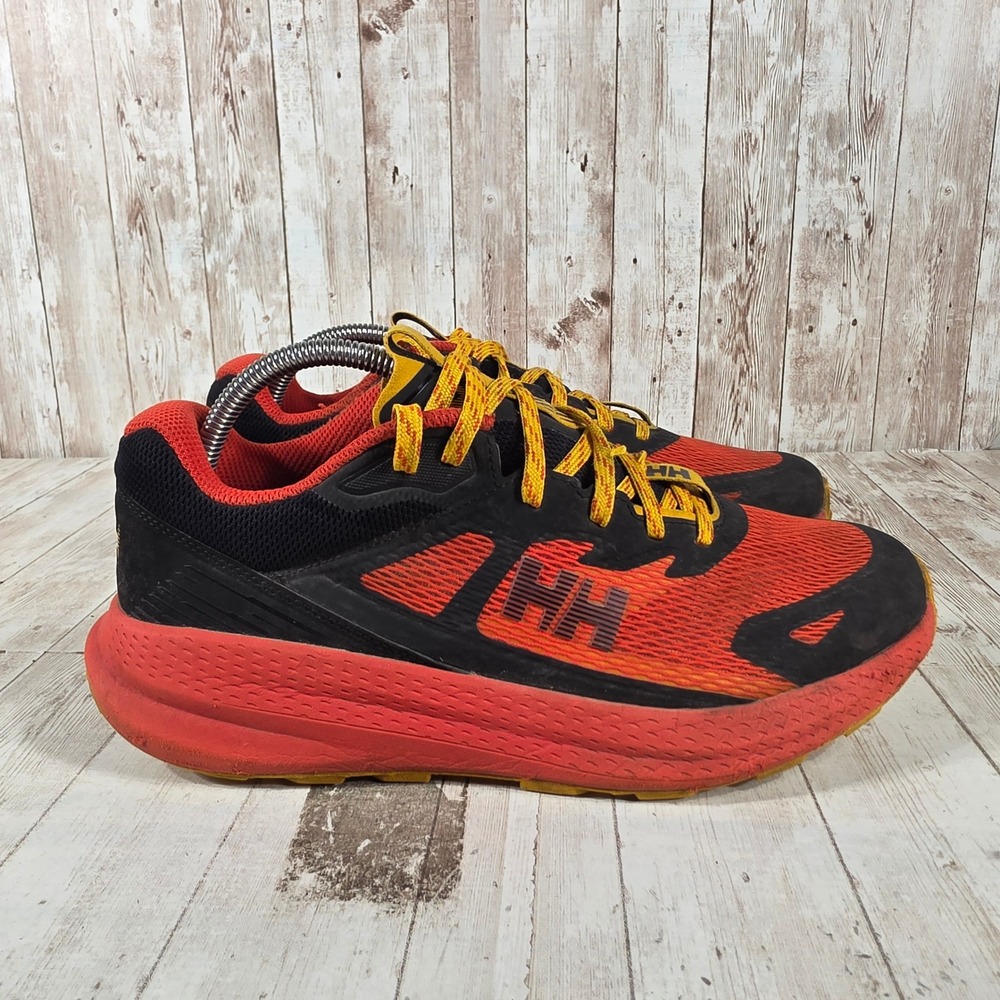 Helly Hansen Mens Featherswift Trail Running Shoes Red Black‎ Yellow Size 8.5